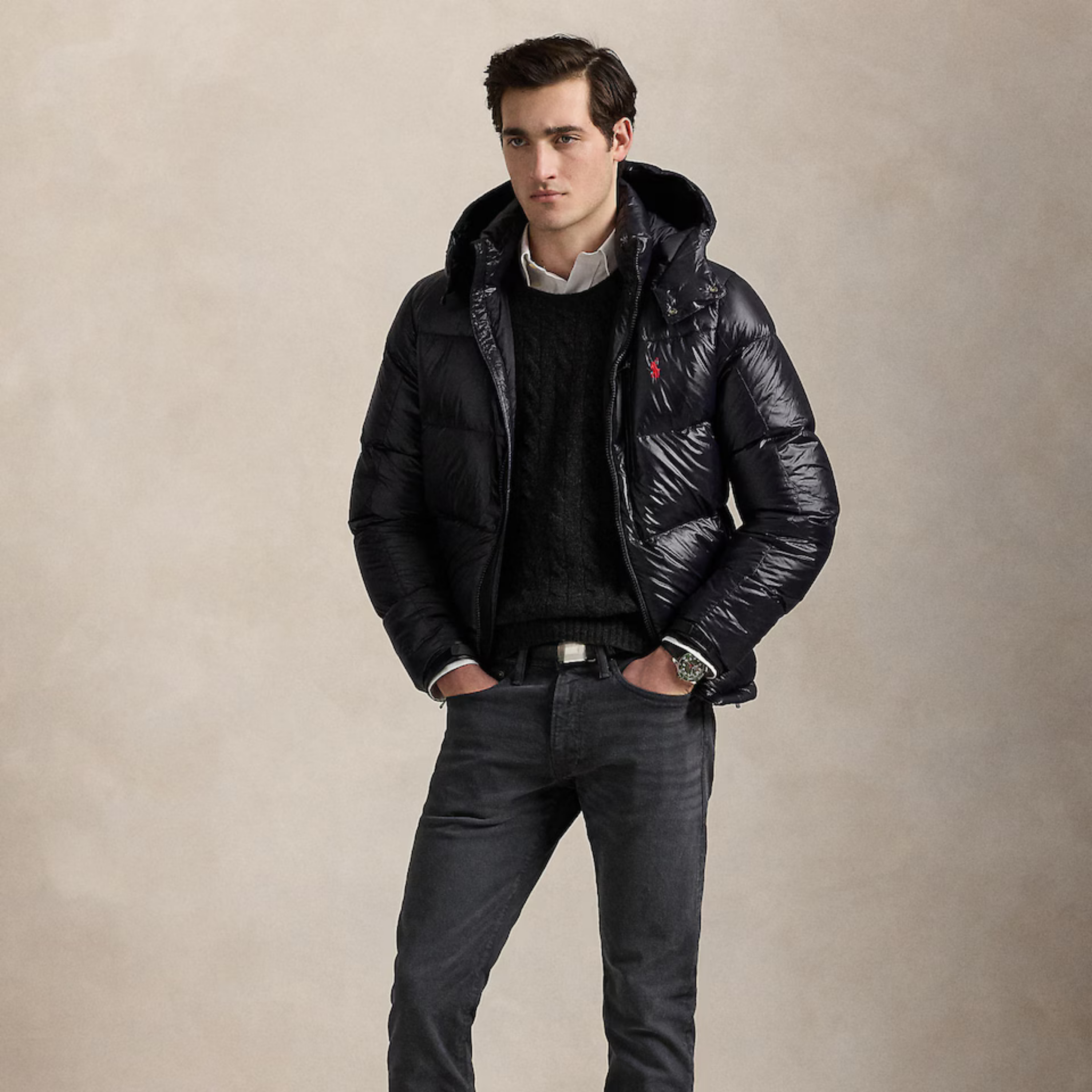 RL Glänzende Winterjacke + gratis Pullover & Mütze 50% Sale